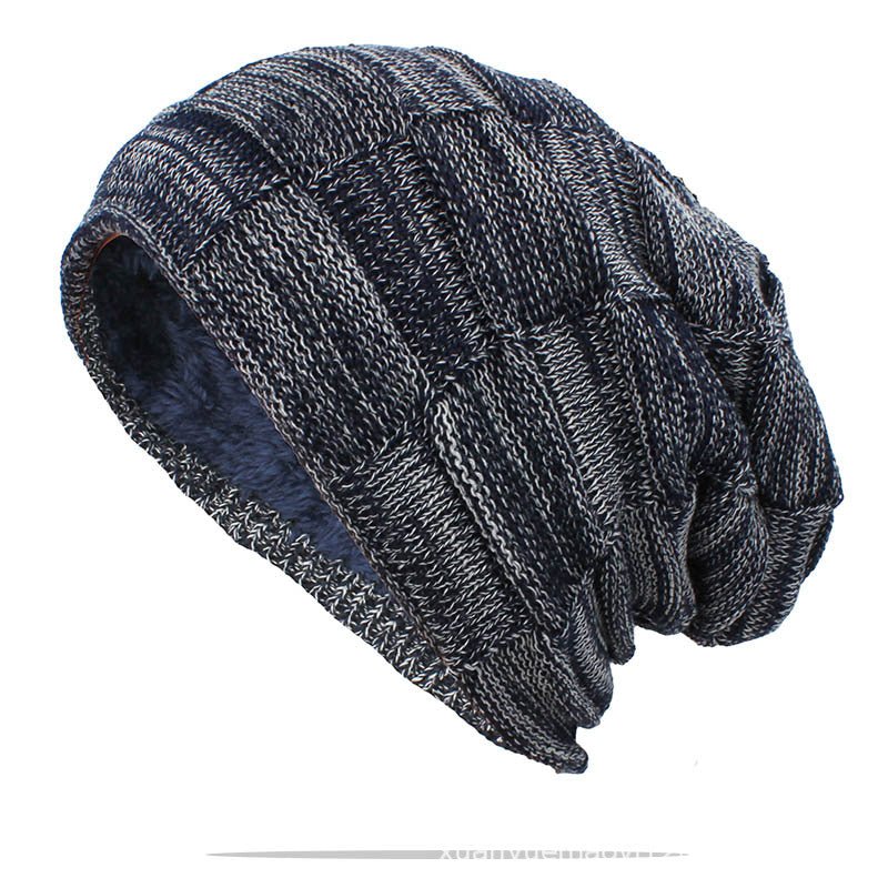 Outdoor Wool Knit Beanie – Thick Winter Hat for Hiking and Daily Wear