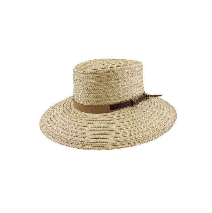 Braided Palm Straw Aussie Hat With Suede Trim And Tails - Urban Caps