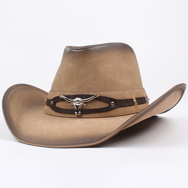 Men’s Leather Cowboy Hat – Classic Western Style