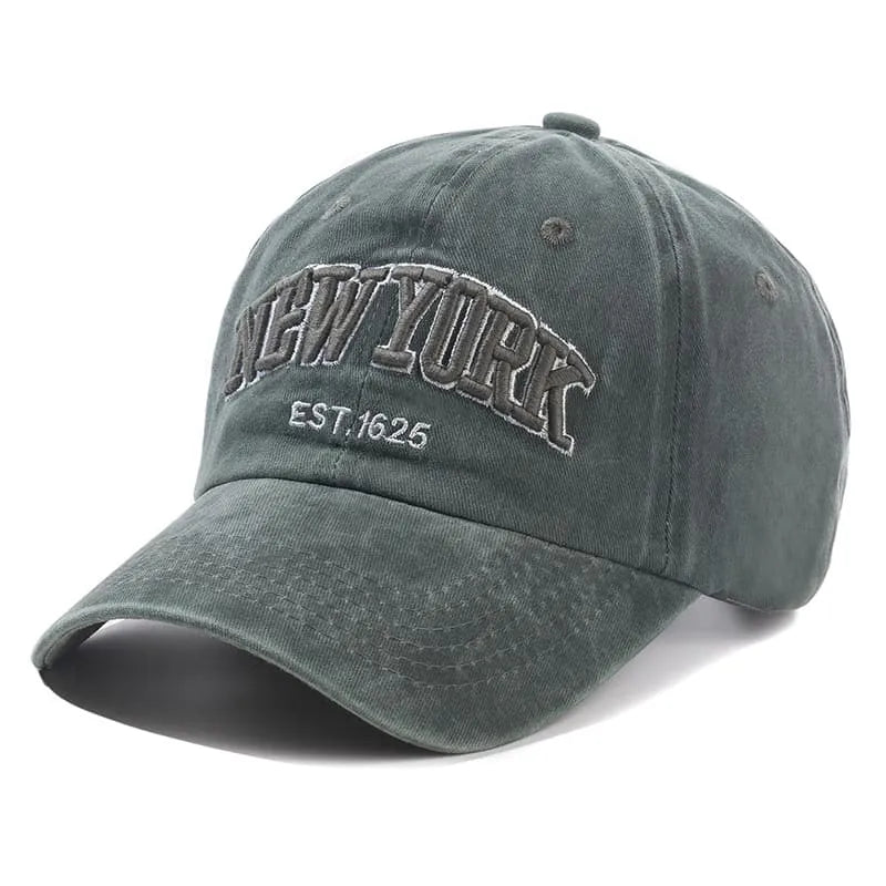 NY Washed Cotton Baseball Cap – Adjustable Everyday Hat