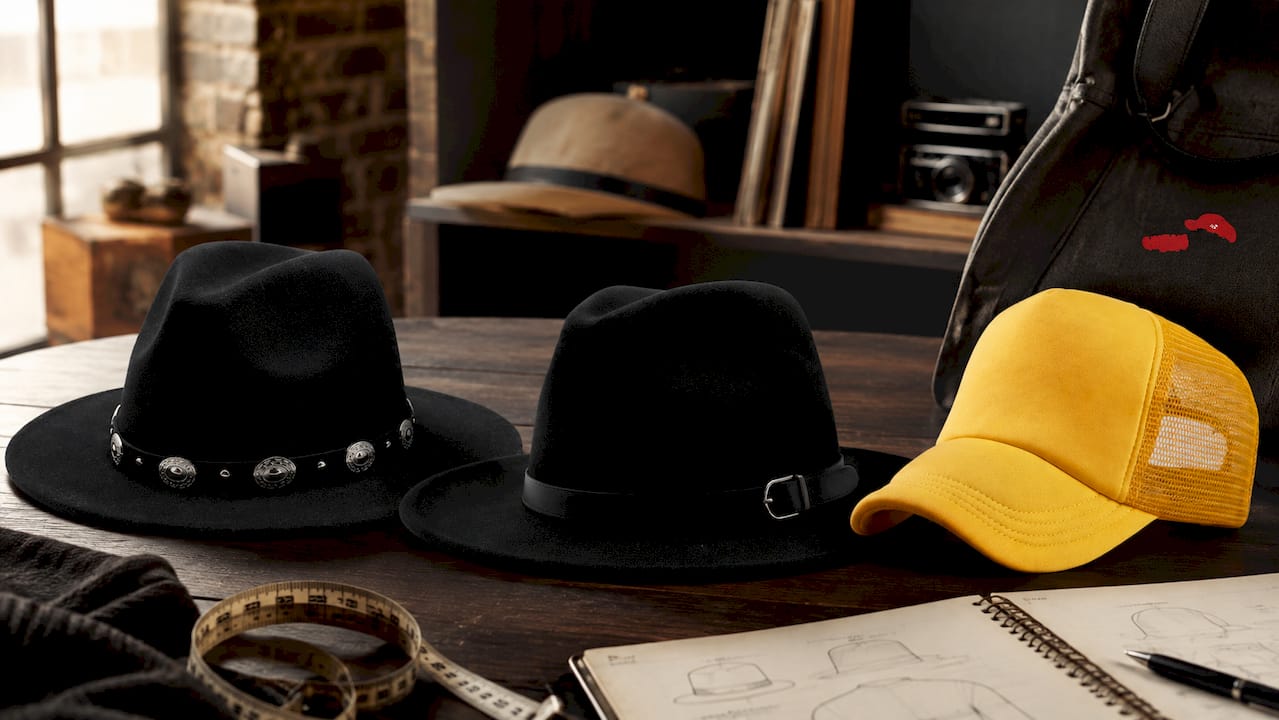 Retro Top Hat With Metal Belt Jazz Hat Fedoras Hat