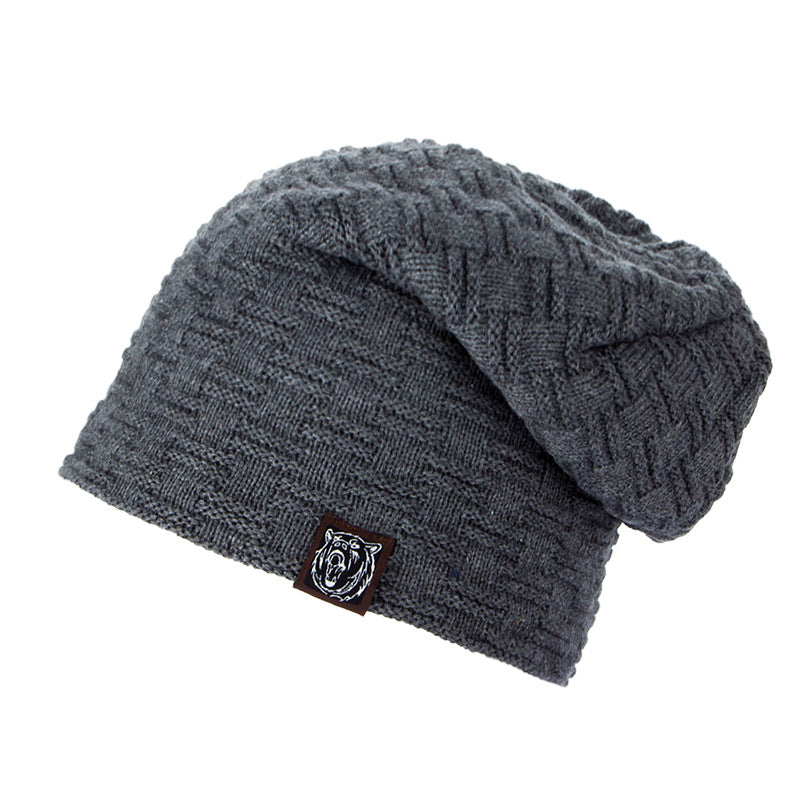 Velvet-Lined Wool Beanie – Thick Knitted Hat for Winter Comfort