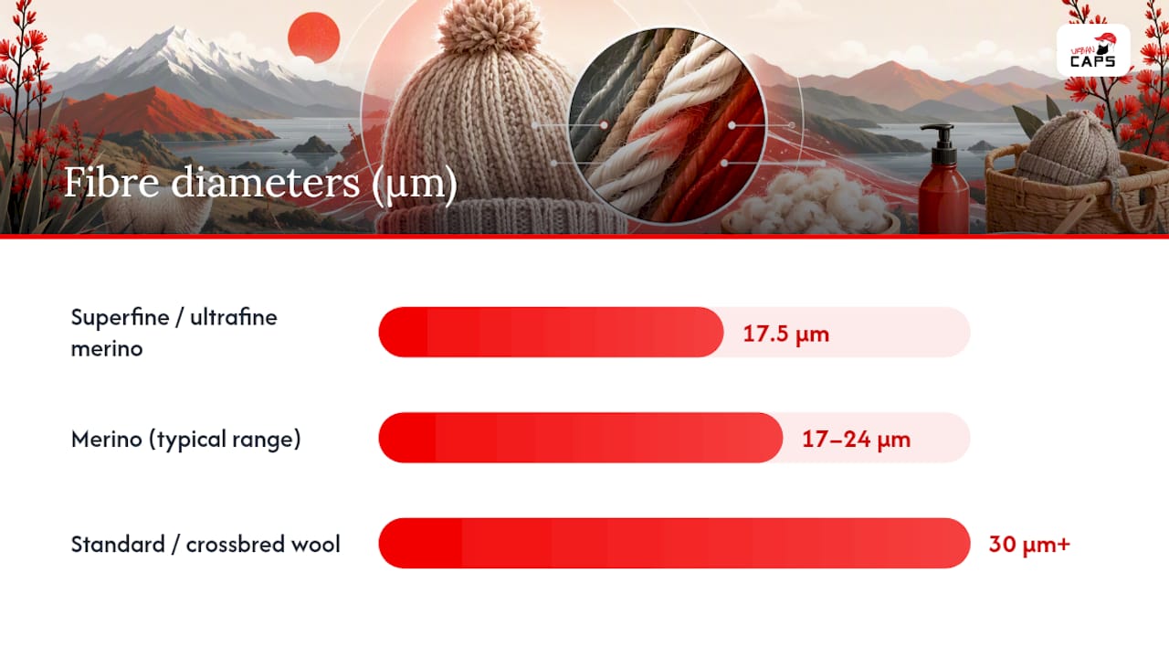 Wool fibre diameter and skin comfort comparison
