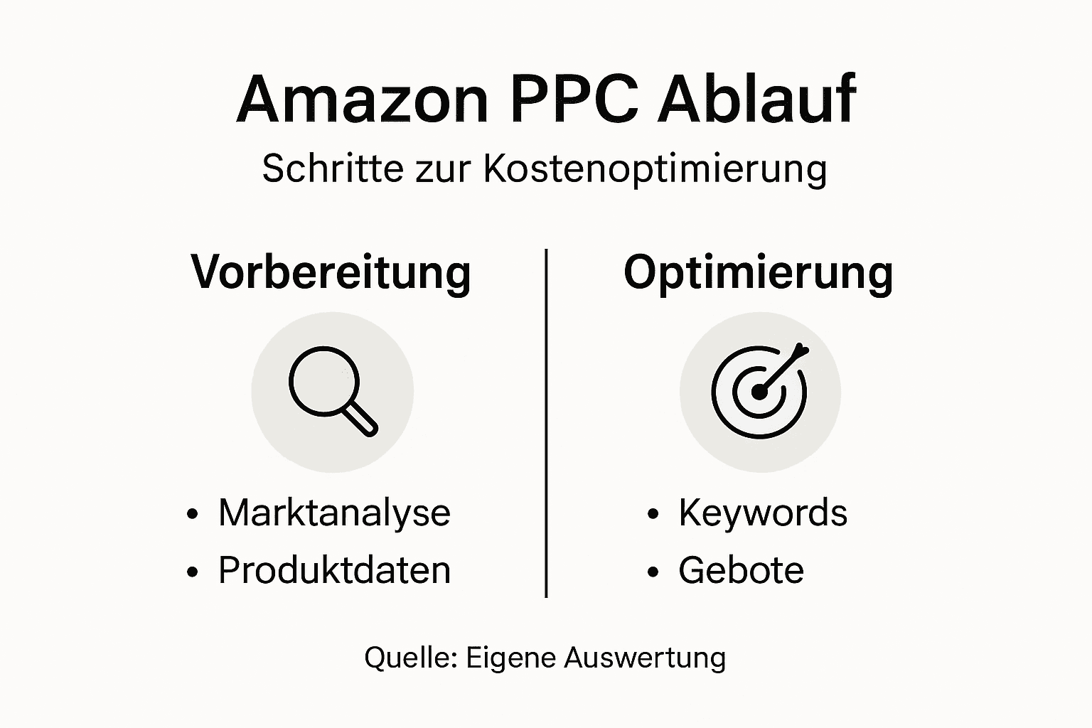 Amazon PPC kompakt erklärt: Die wichtigsten Schritte im Überblick (Infografik)