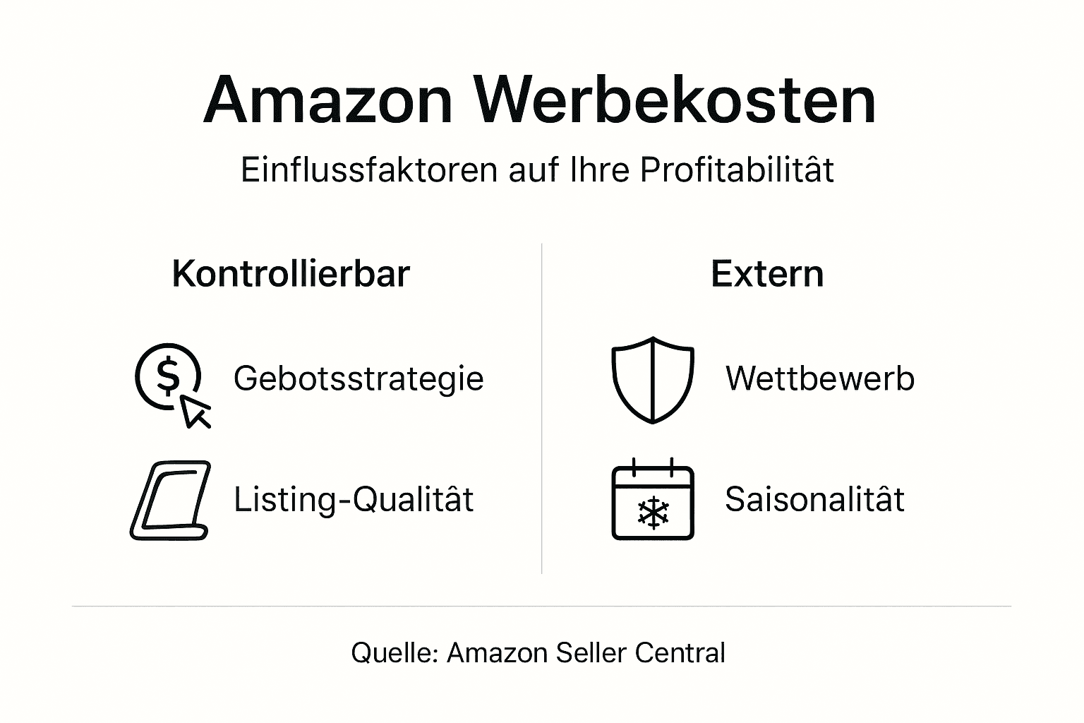 Infografik: Welche Faktoren beeinflussen die Werbekosten auf Amazon?