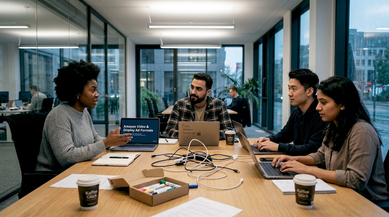 Teambesprechung zum Thema digitale Werbeformate