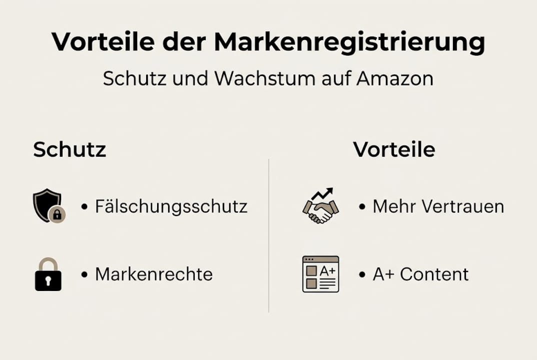 Amazon Markenregistrierung – Ihre Vorteile auf einen Blick (Infografik)