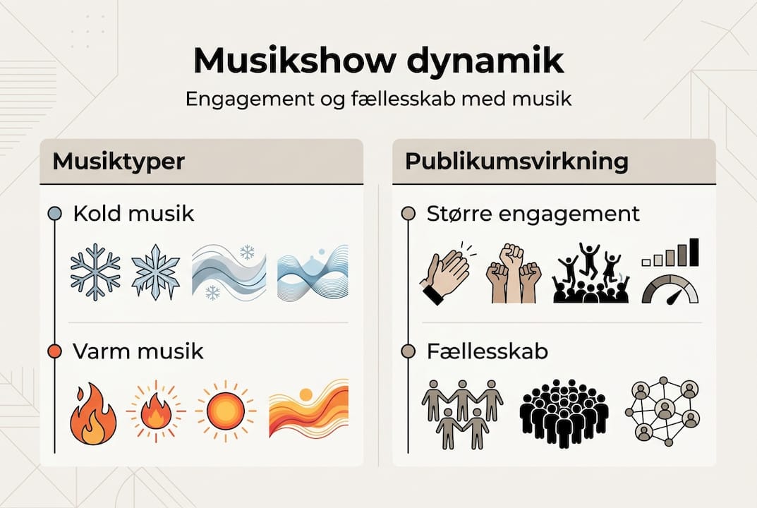 Infografik: Musikshowets energi og det stærke fællesskab