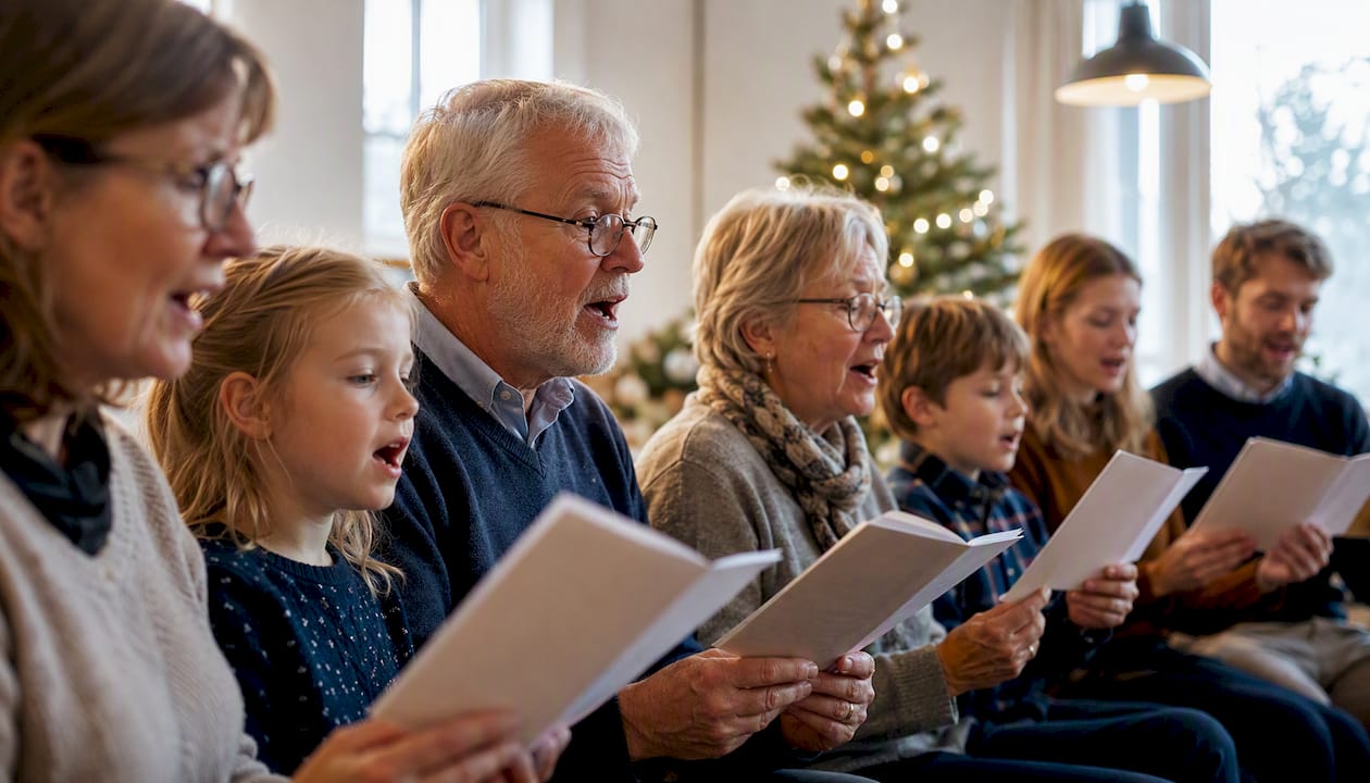 Generationer synger sammen med sanghæfter