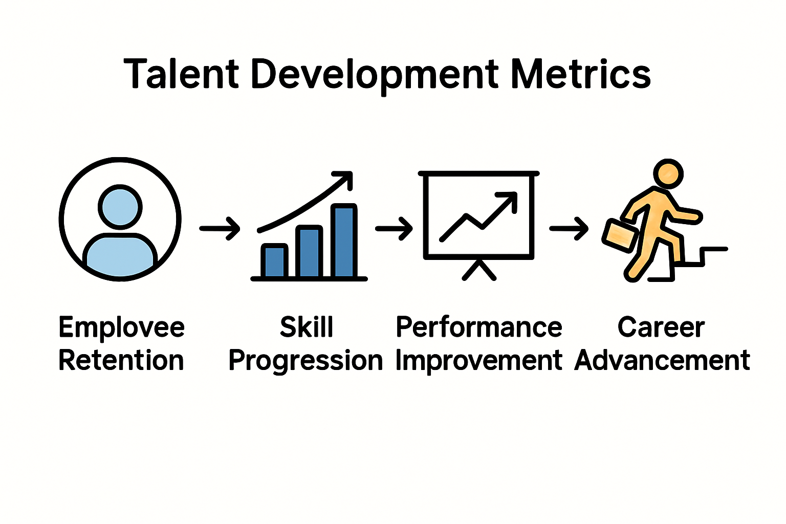 Infographic outlining key talent development metrics