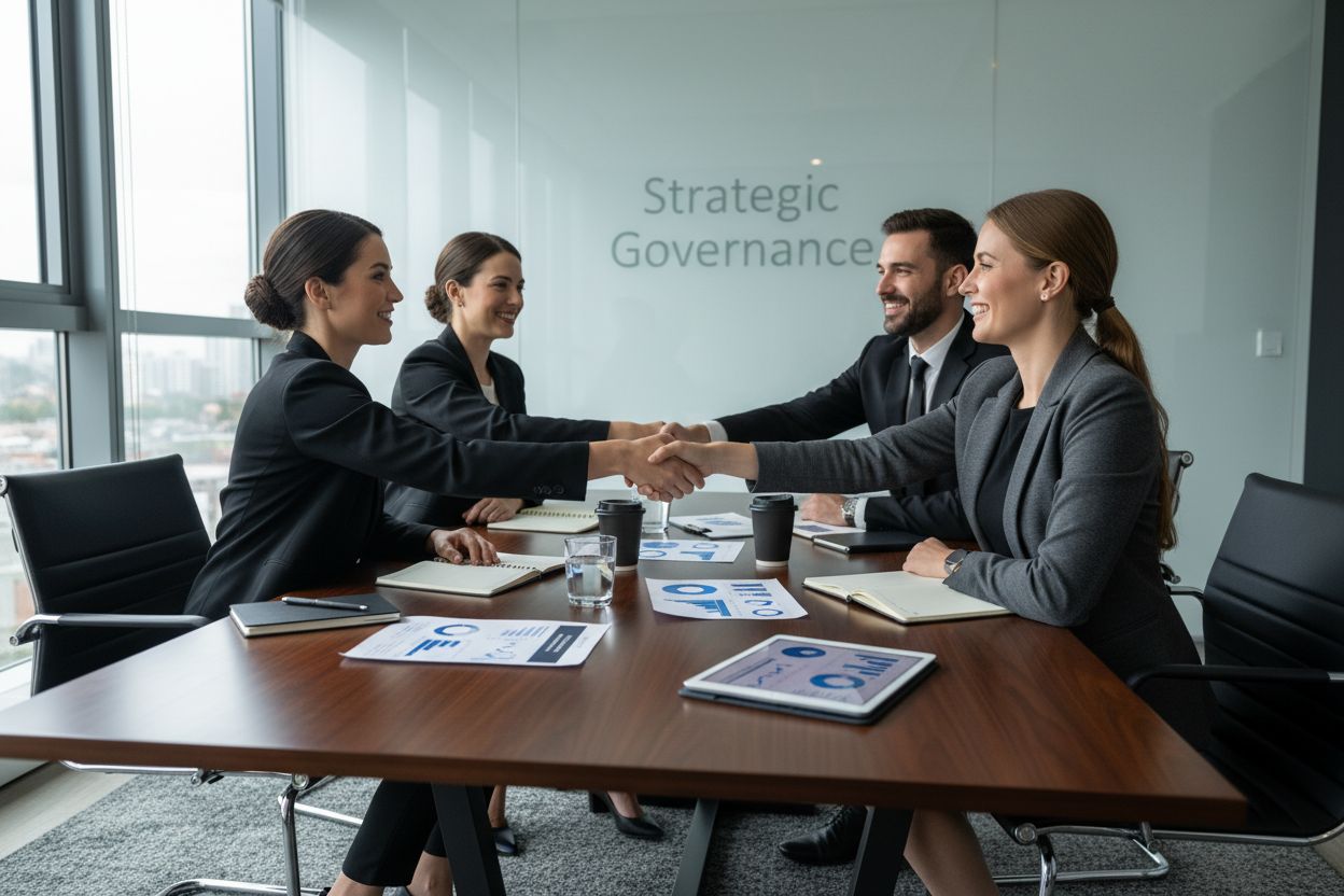 outsourcing project management agency handshake