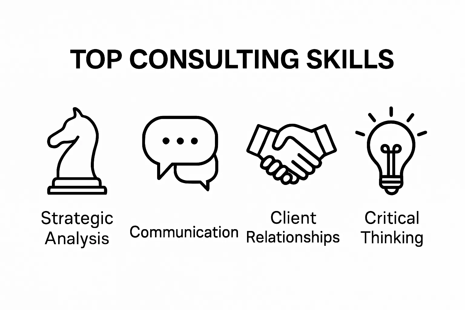 Visual breakdown of top consulting skill categories