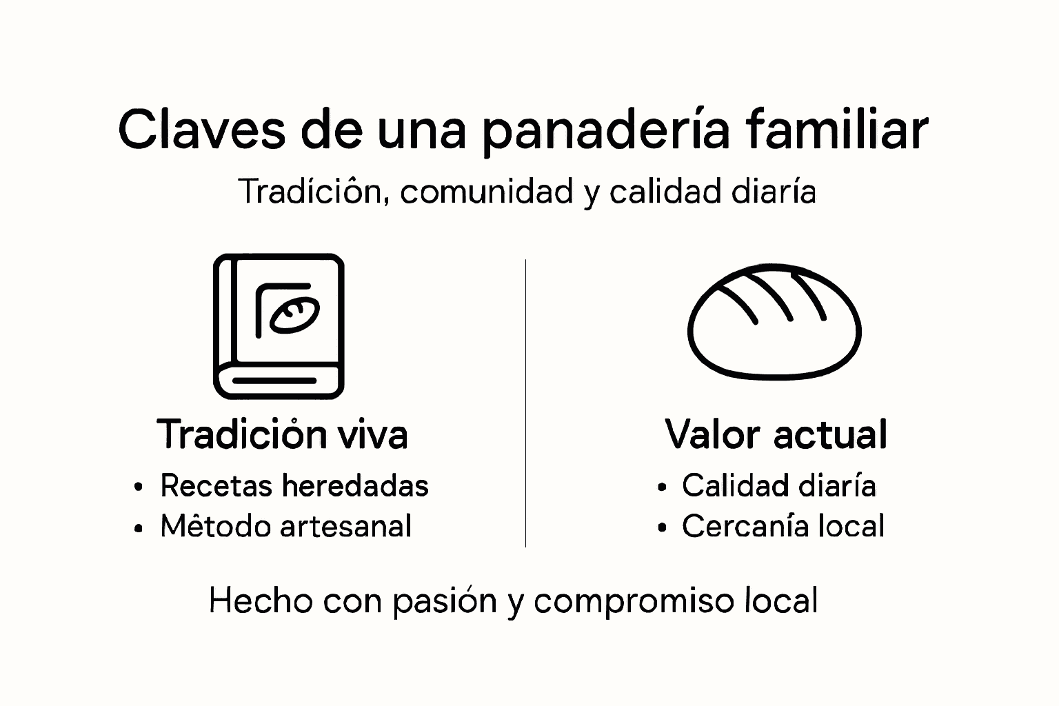Infografía con los secretos esenciales para triunfar en una panadería familiar