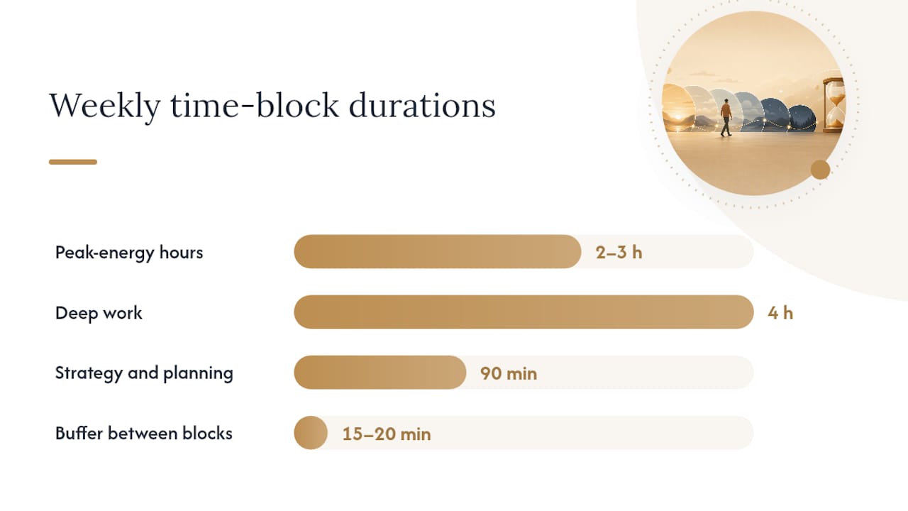 Diagram of weekly time-blocking process