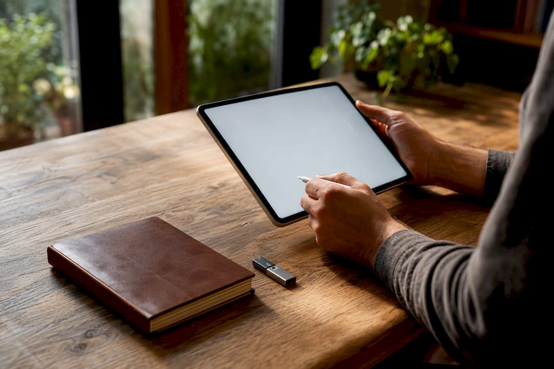 Hands managing encrypted token spreadsheet setup