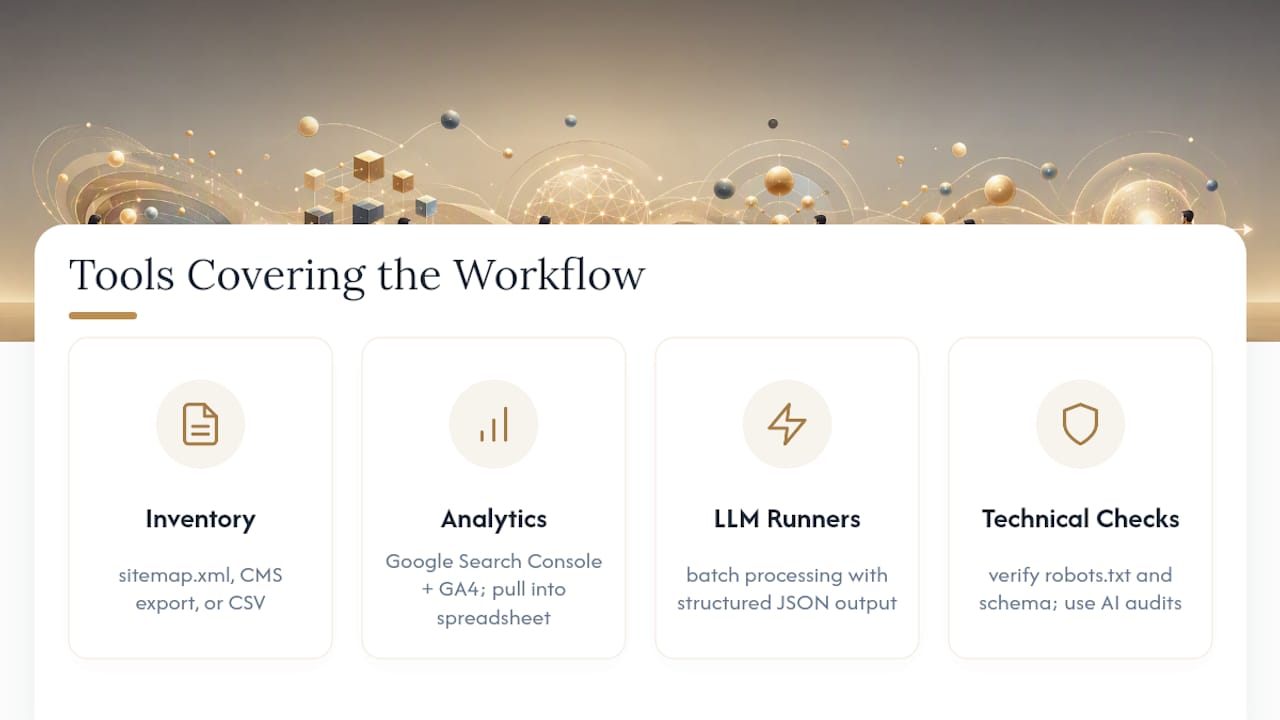 Which Tools Actually Cover This Workflow? — overview diagram