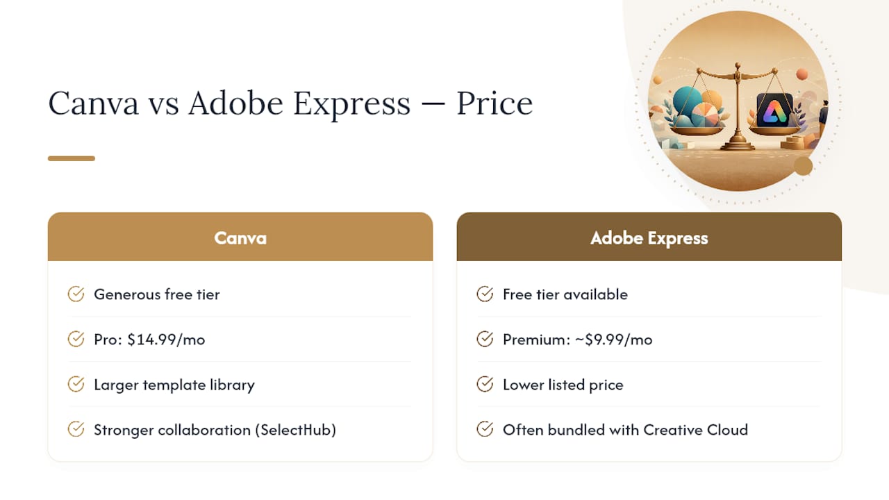How Do Canva and Adobe Express Compare on Price? — overview diagram