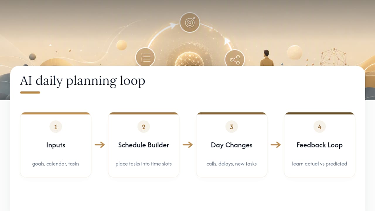 AI planning loop with adaptive rescheduling