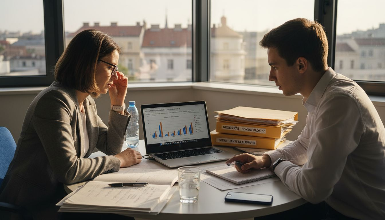 Tim iz tvrtke osmišljava strategiju uz pomoć AI alata