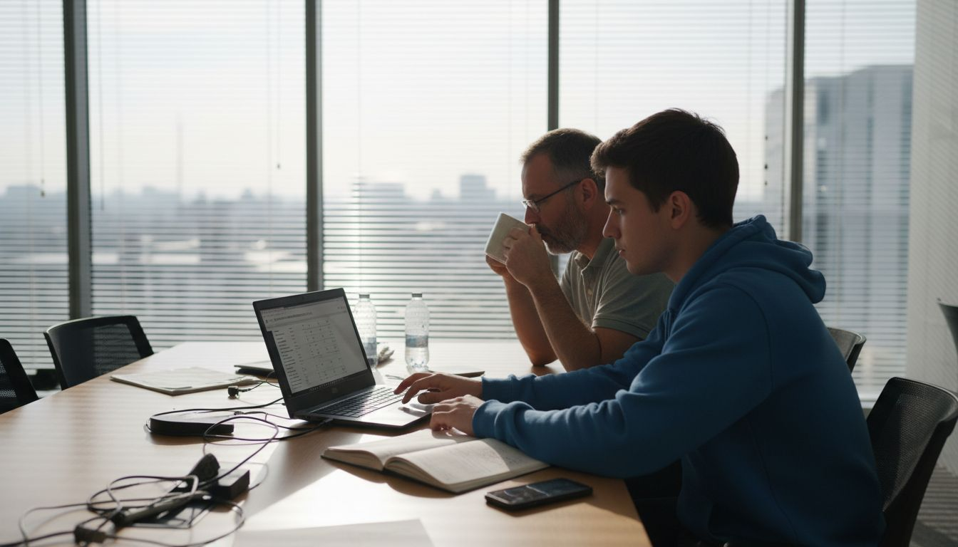 IT team discussing intelligent automation metrics