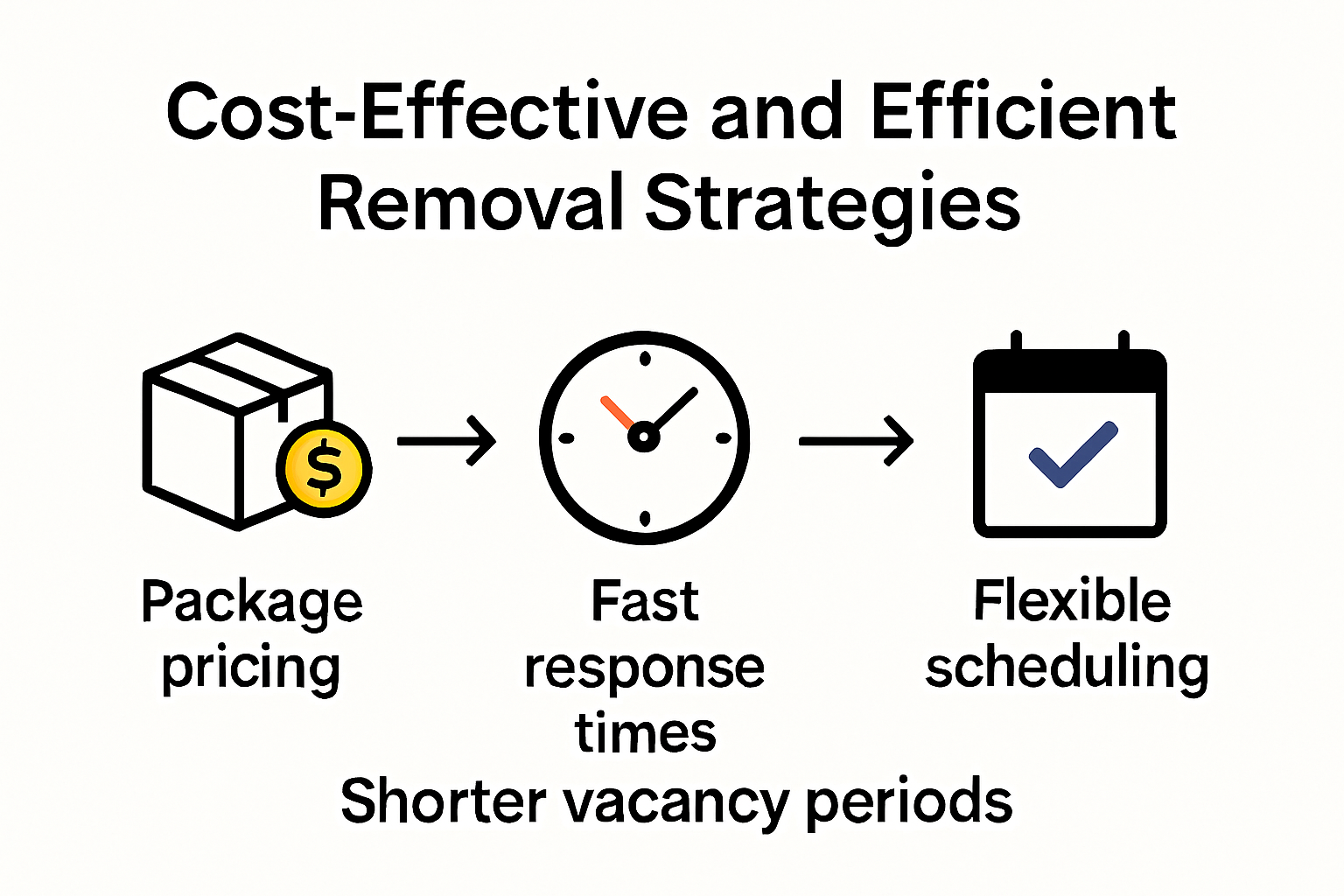 Infographic comparing removal strategies for property managers