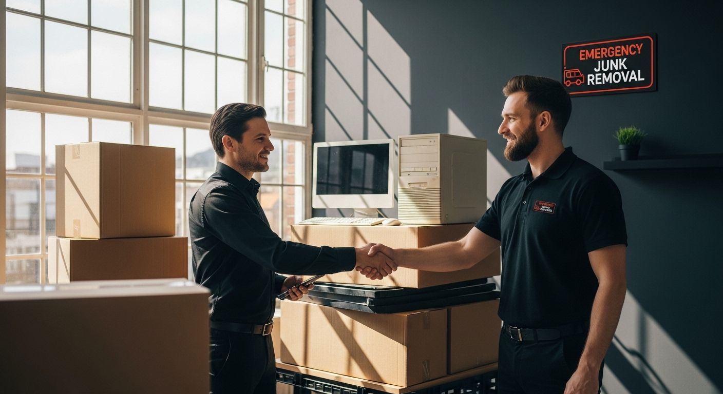 emergency junk removal handshake