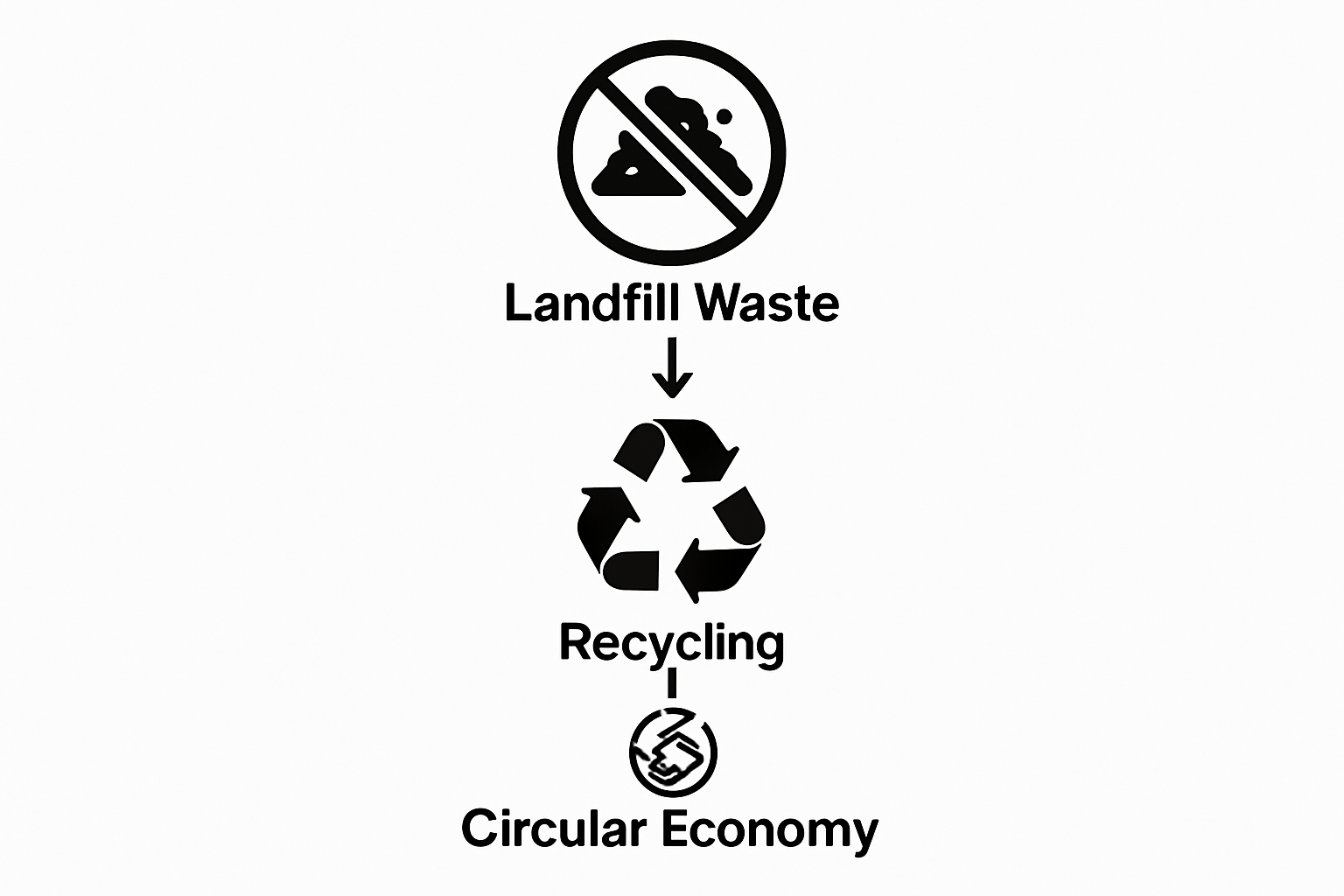 Comparison of landfill, recycling, and circular economy in green junk removal