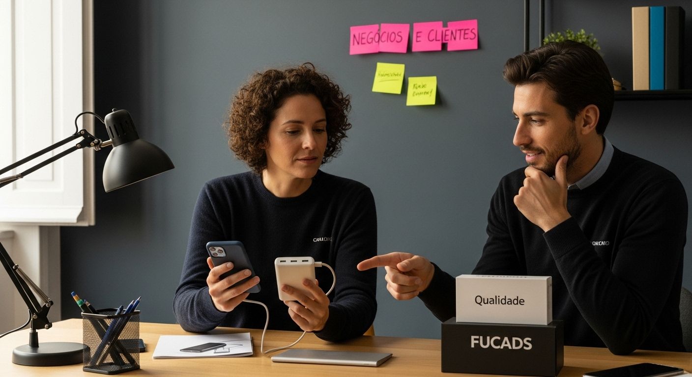 carregadores portáteis negócios clientes