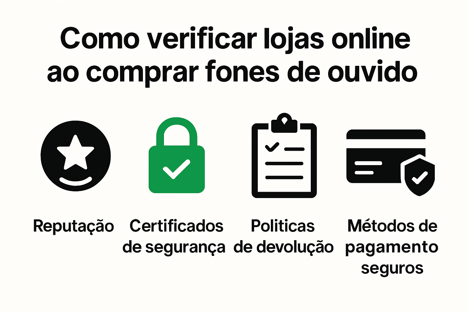 Infográfico: verificação de credibilidade para comprar fones online