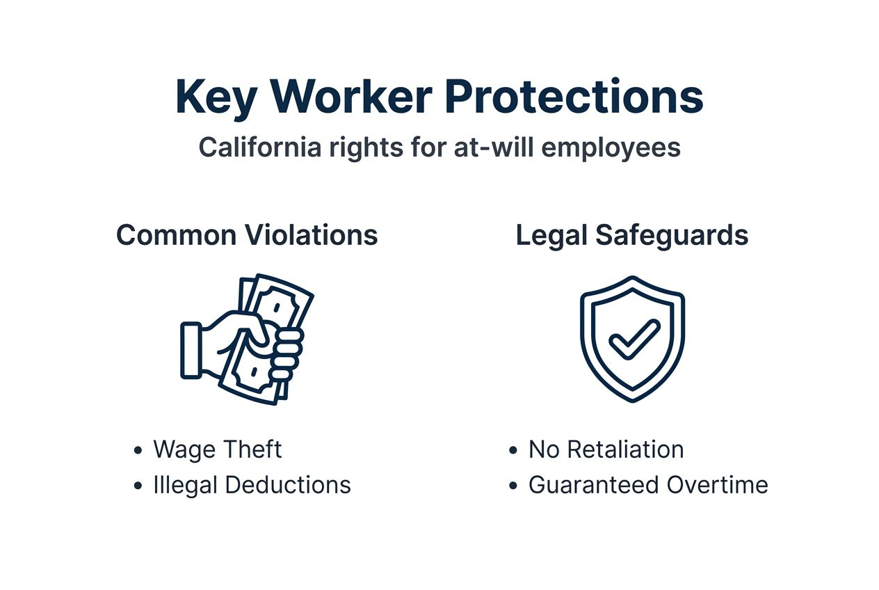 Infographic about at-will worker protections