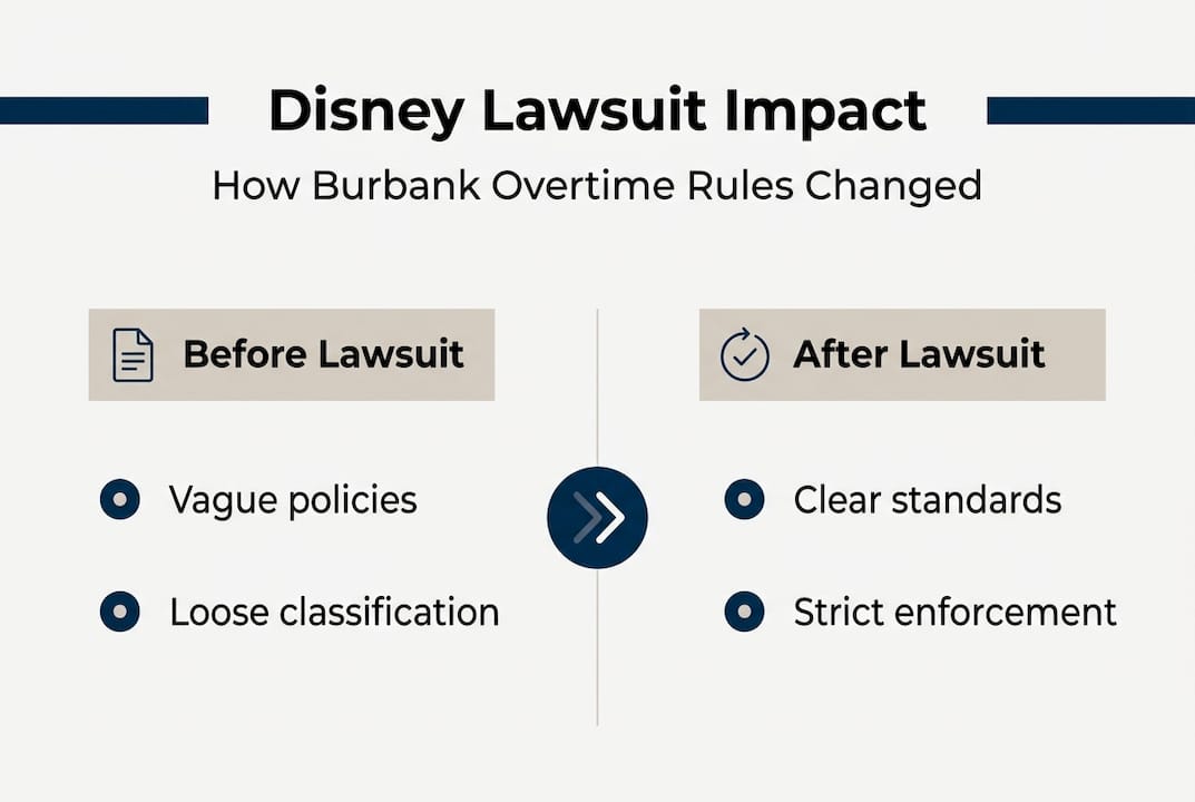Infographic of Disney overtime rule changes