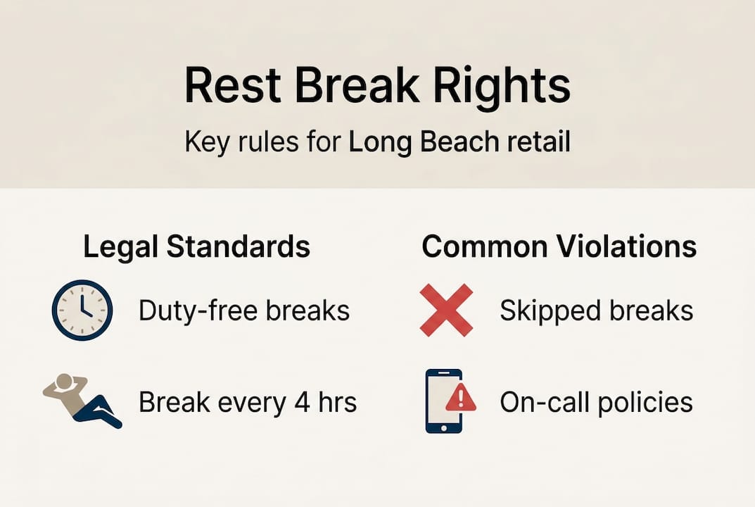 Infographic shows rest break rules and violations