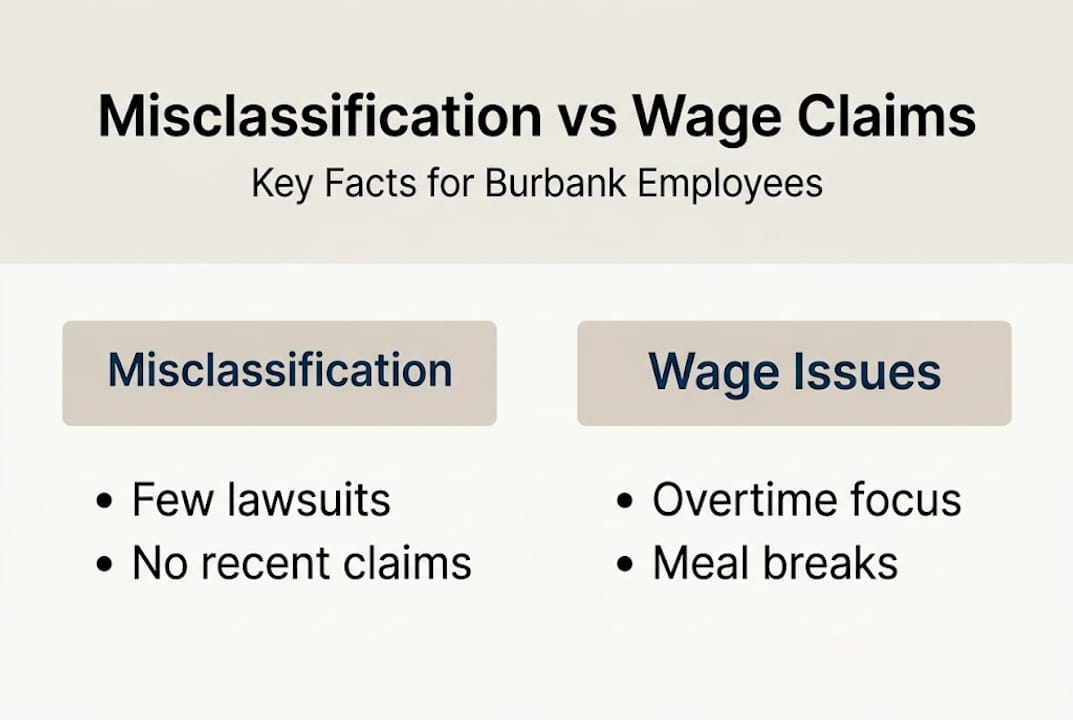 Infographic comparing misclassification and wage claims