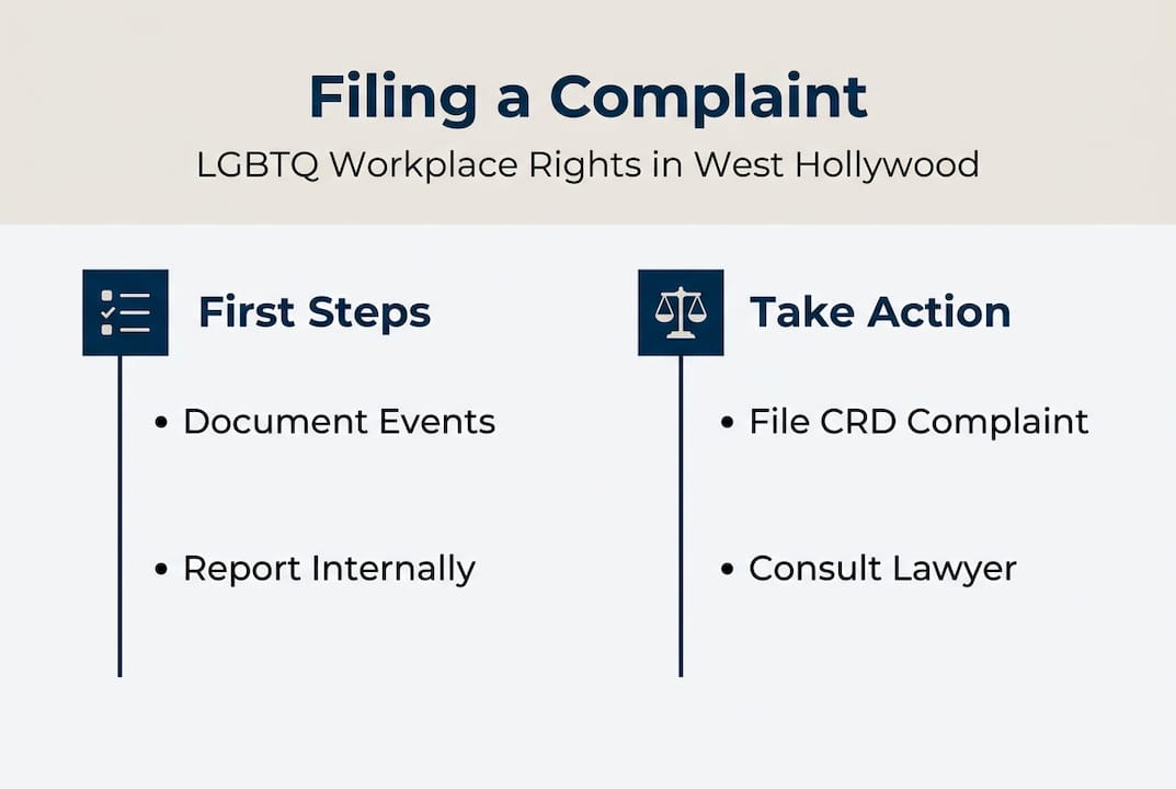 Infographic on filing a discrimination complaint