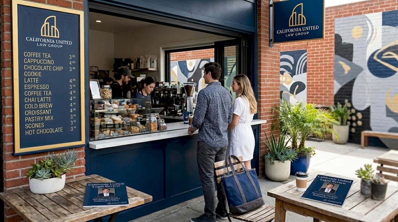Coffee shop scene in Culver City