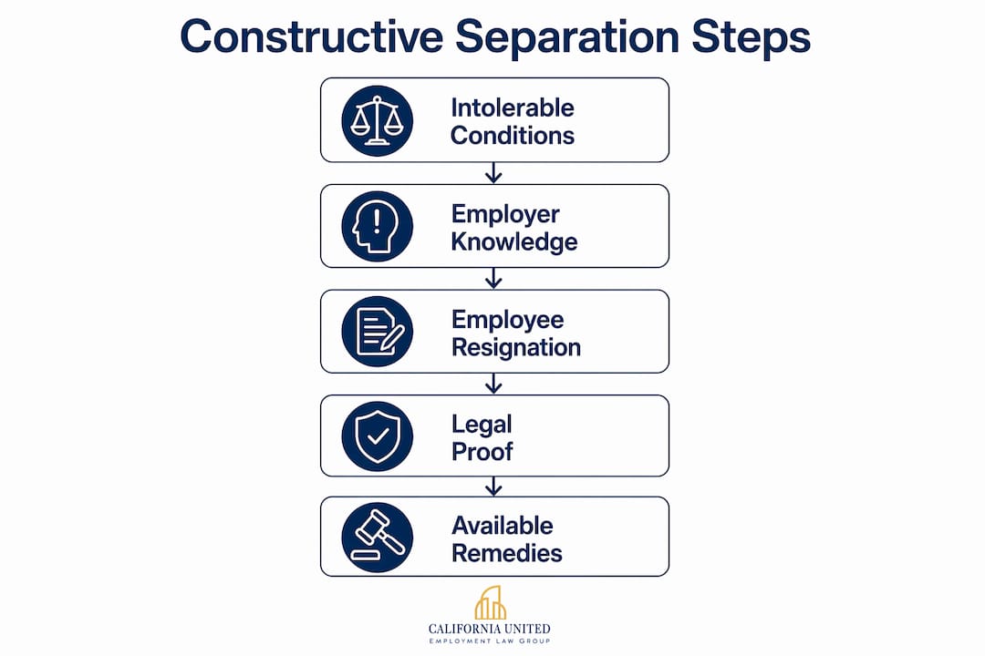 Infographic showing key steps of constructive separation process