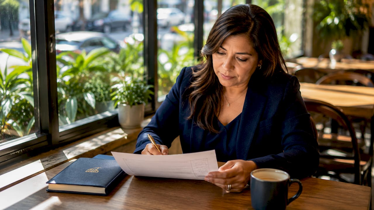 Employee reviewing accommodation request document