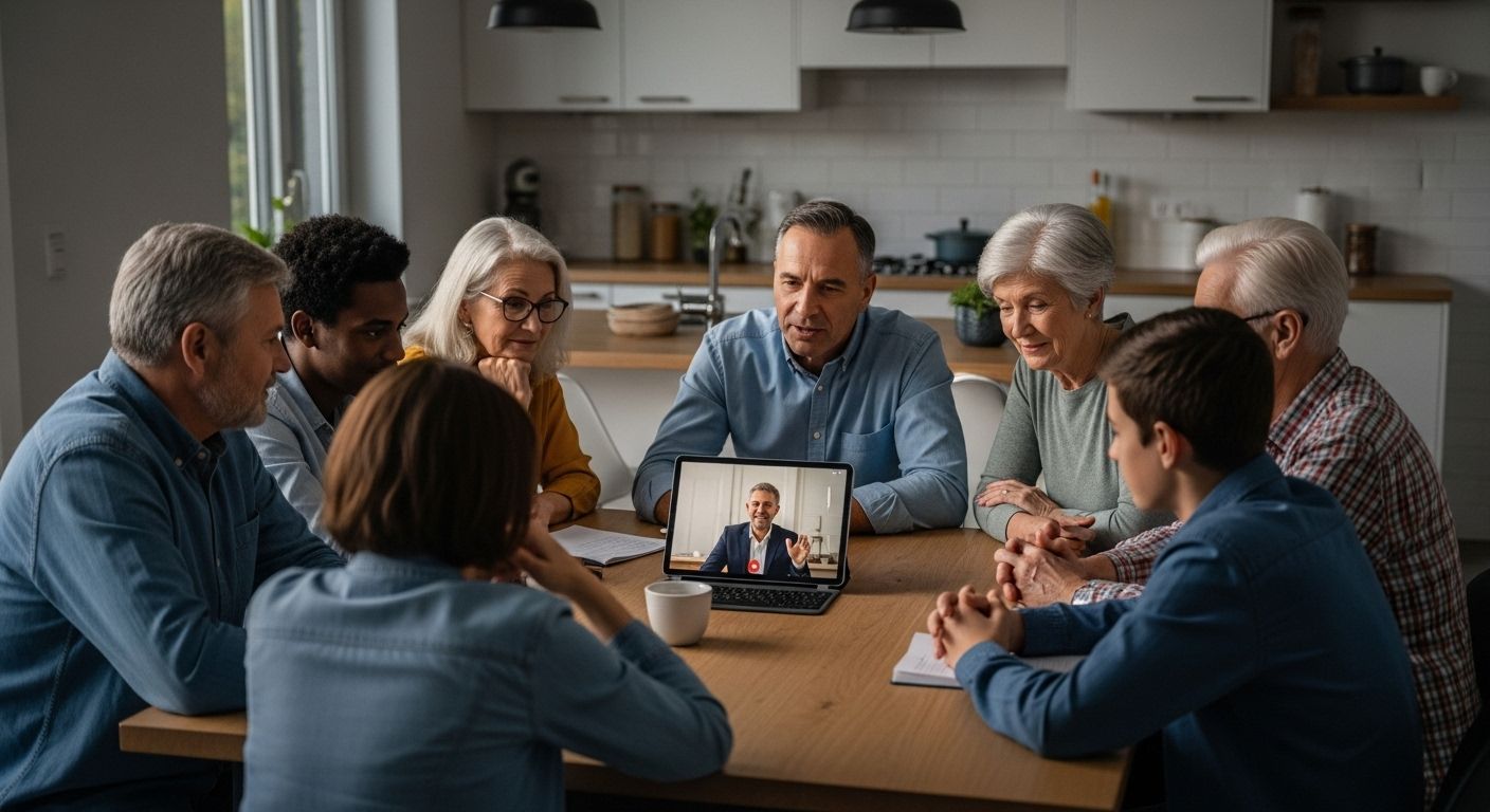 family teletherapy session