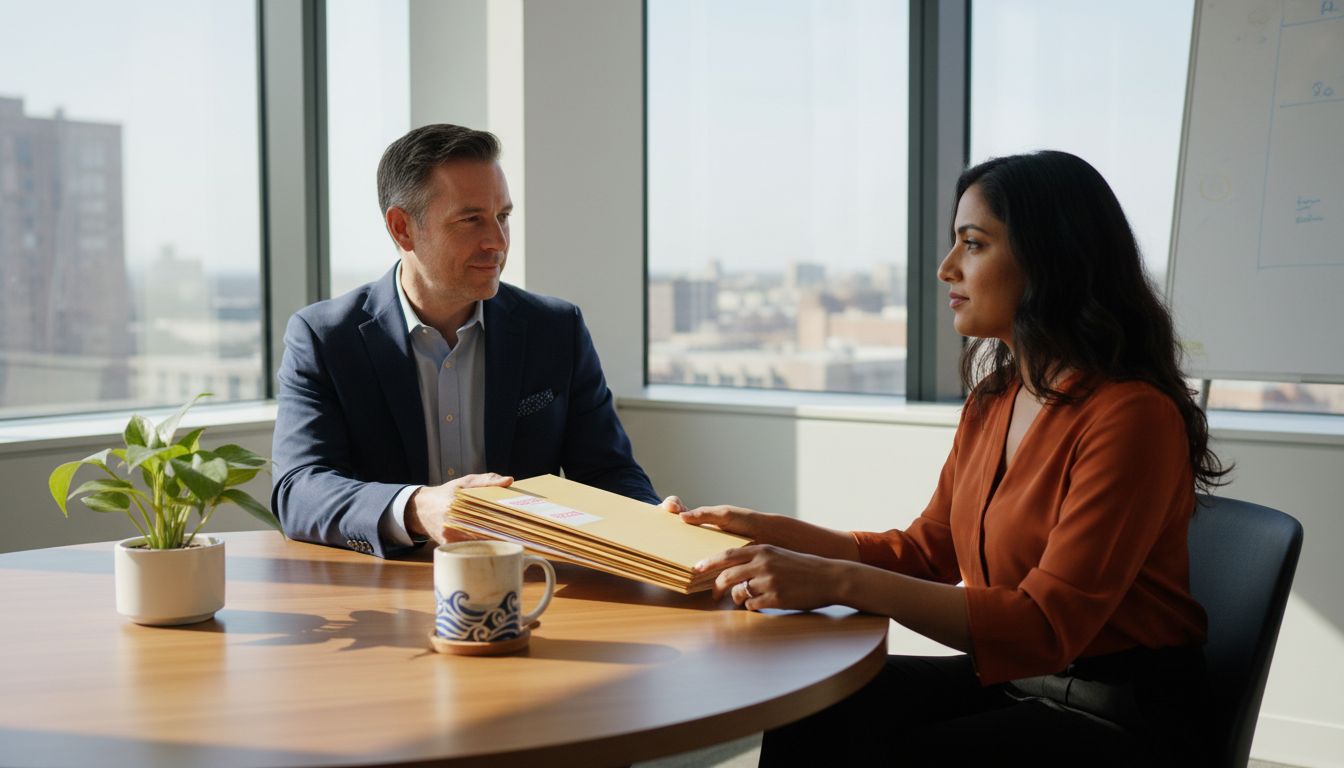 Man setting healthy workplace boundaries