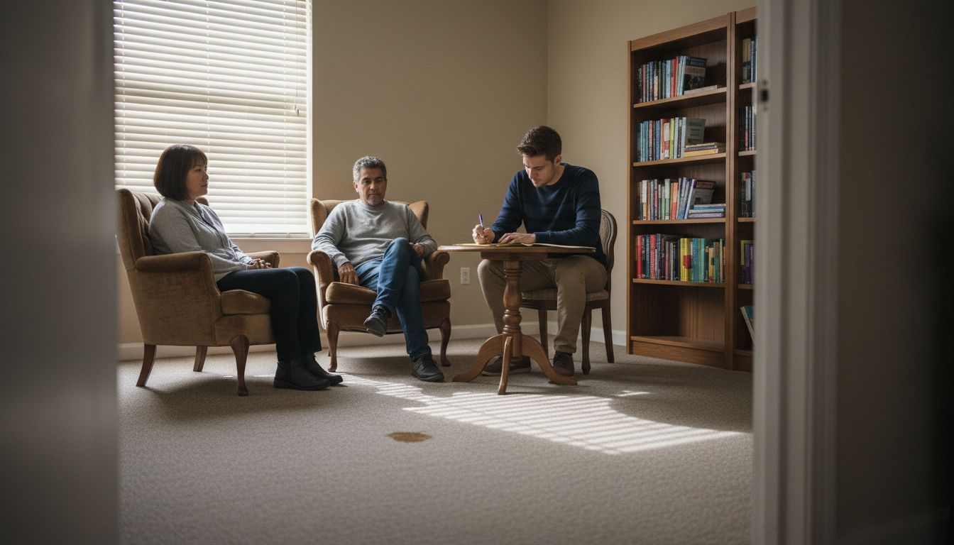 Client and therapist in conflict management session