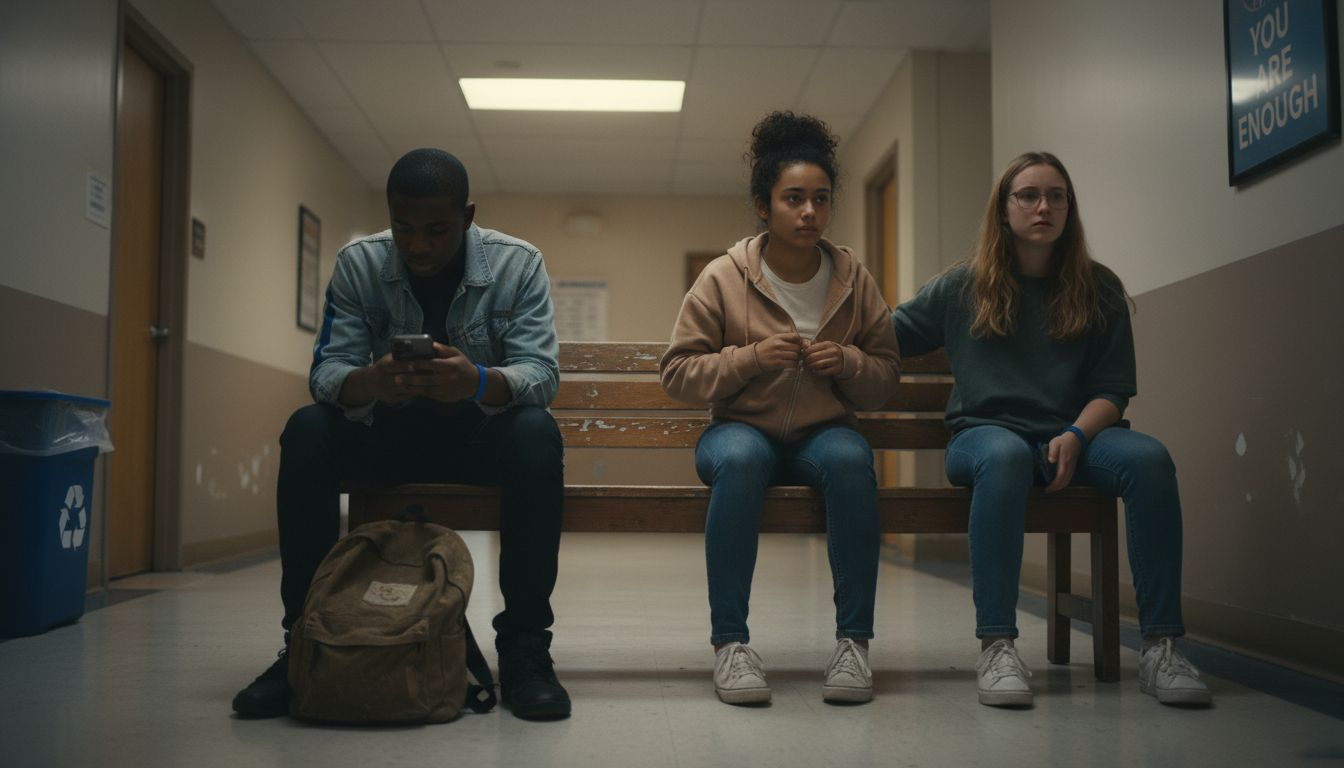 Teens waiting for counseling session anxiously