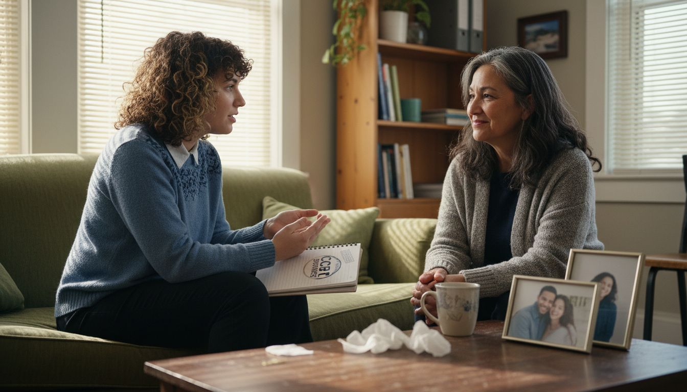 Women discussing mental health techniques