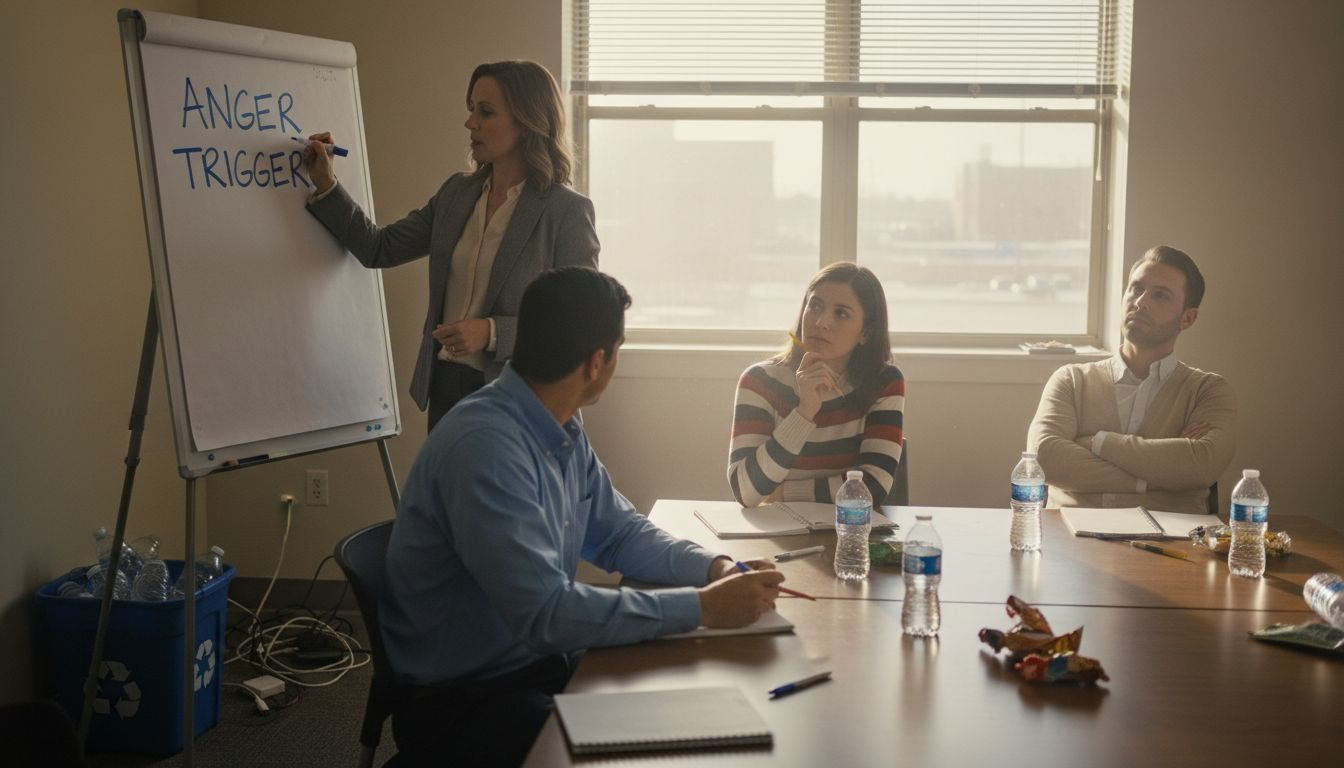 Trainer leads anger management session