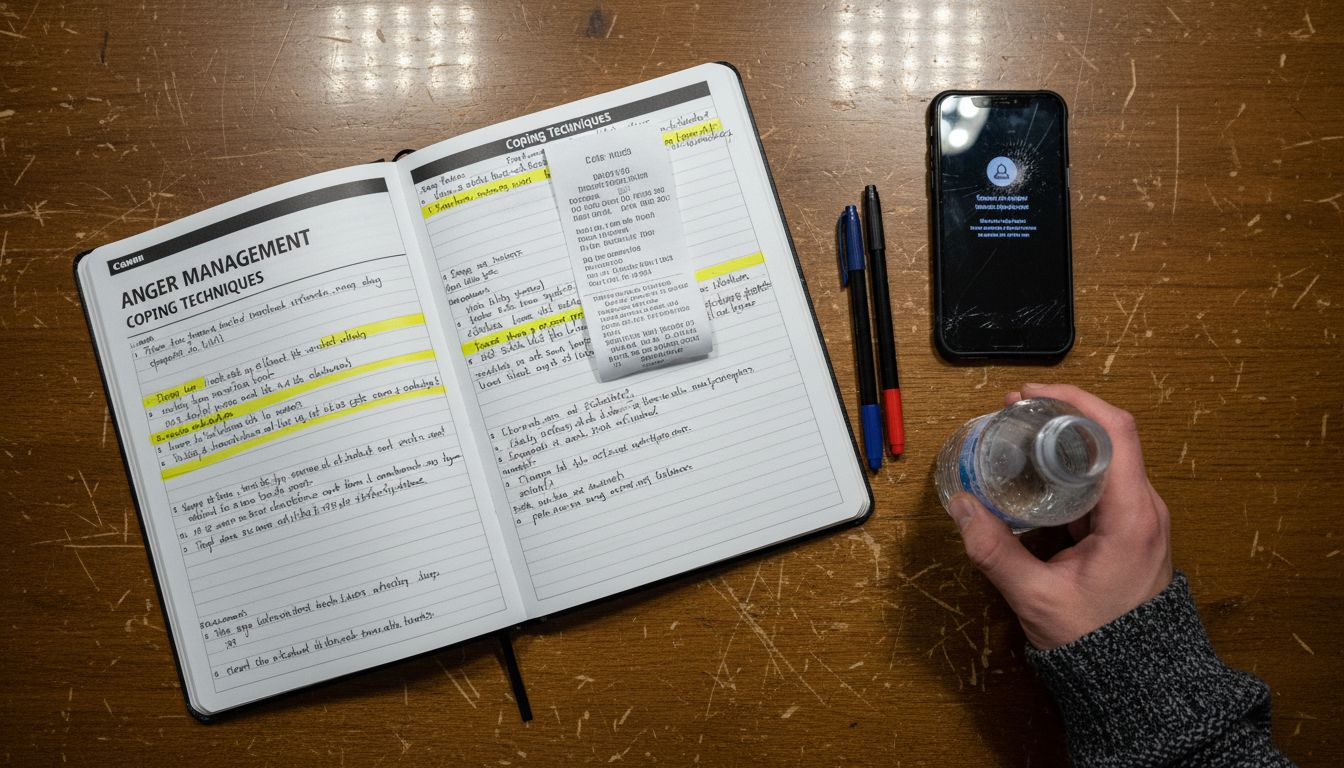 Workbook and study tools for anger management