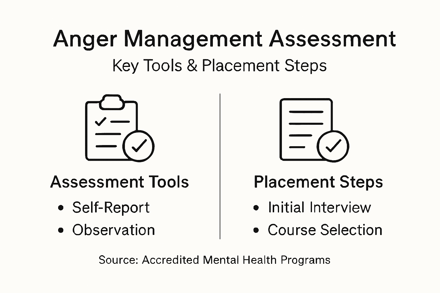 Infographic showing assessment and placement process