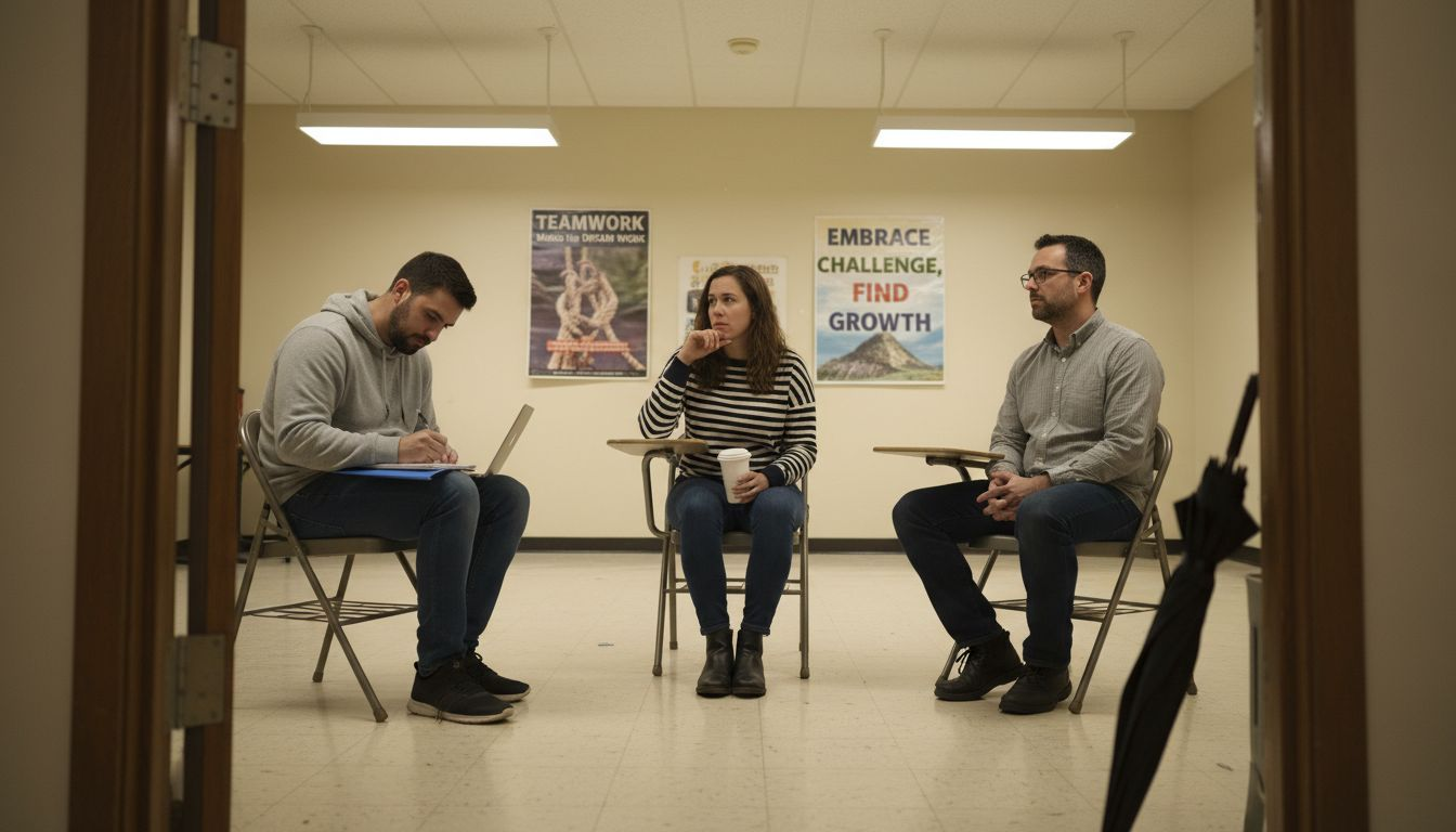 Court mandated anger management group session