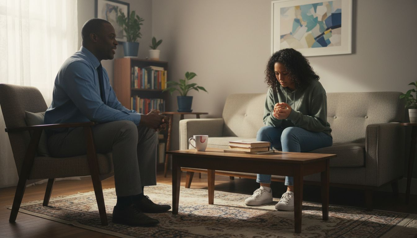 Therapist and client focus on relationship