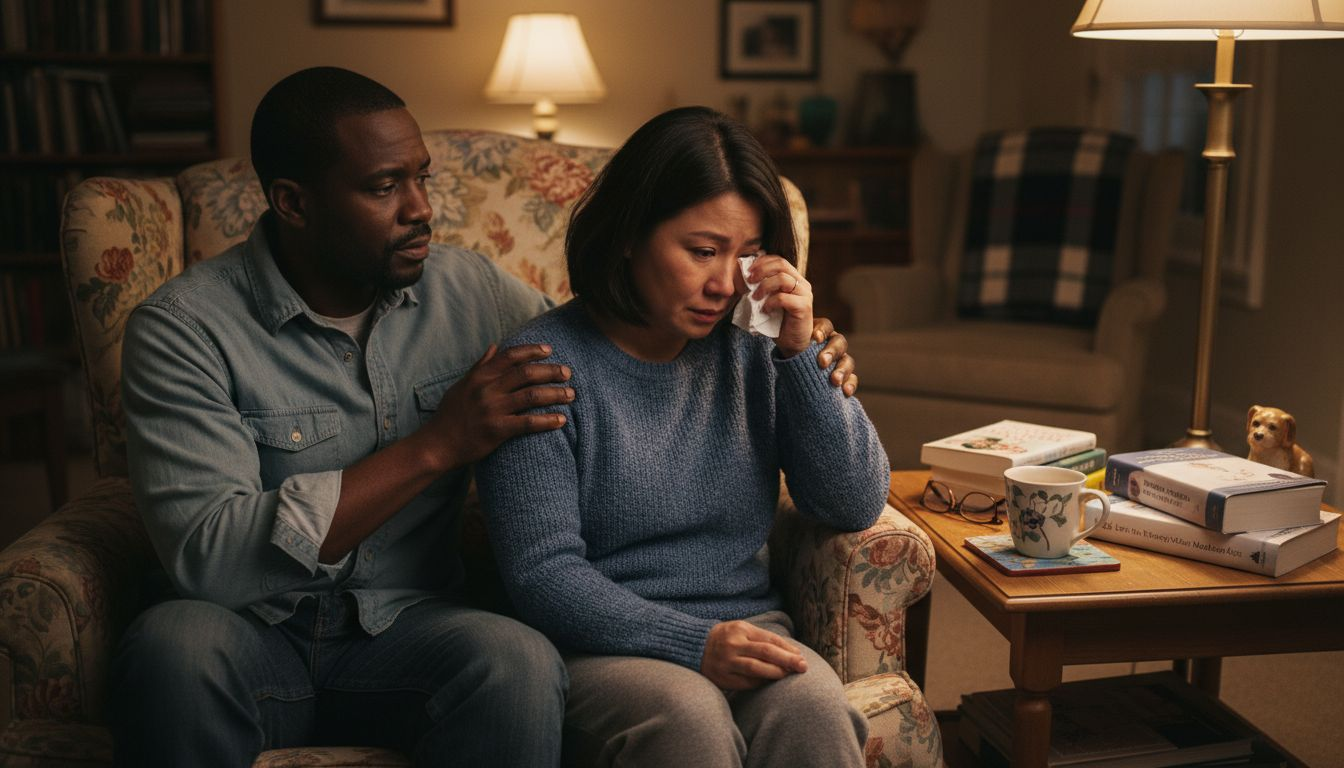 Emotional moment showing empathy and validation