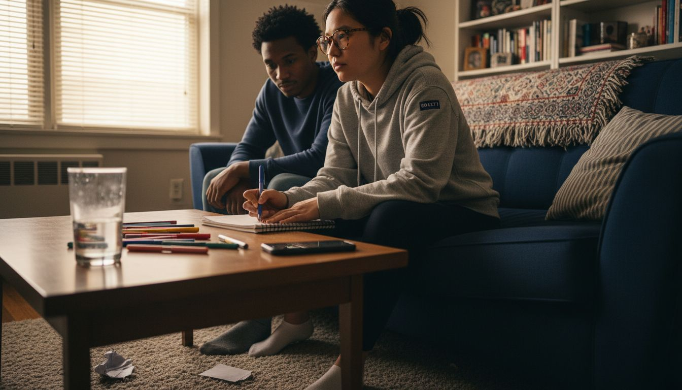 Woman doing personal obstacles self-assessment journaling