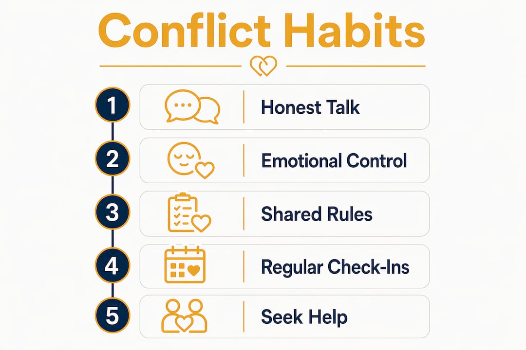 Infographic of five core conflict management habits
